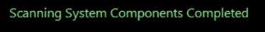 Scanning Complete message