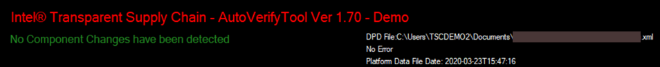 No component changes message.