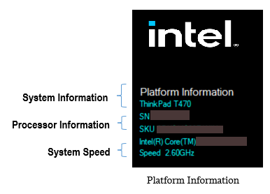 A picture of the platform information section