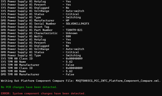 Component changes output.