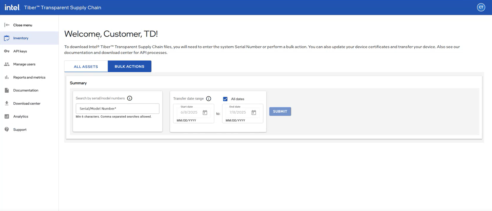 Web Portal consent to share personal information.