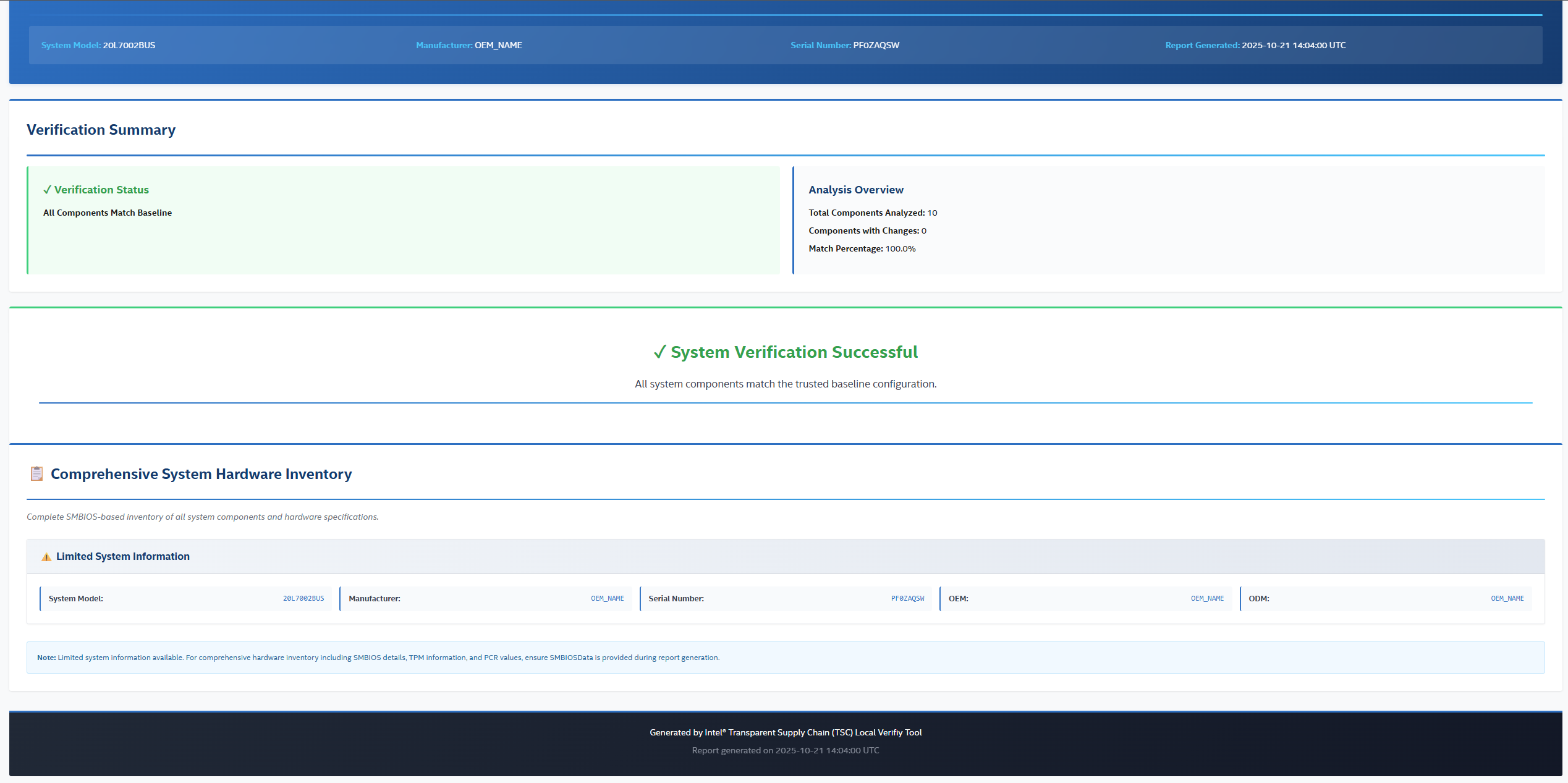 Output with no changes