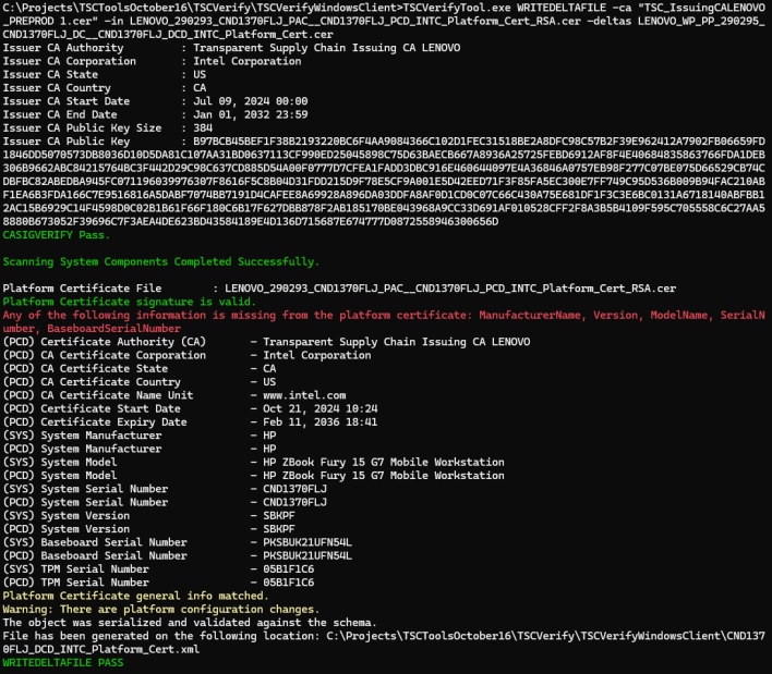 A graphic showing the output from the write delta file command using multiple delta files.